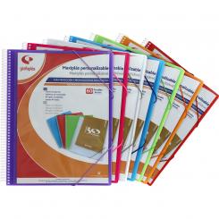 Grafoplas Carpeta de fundas MAXIPLAS A4 translúcidas 30F personalizable rojo 